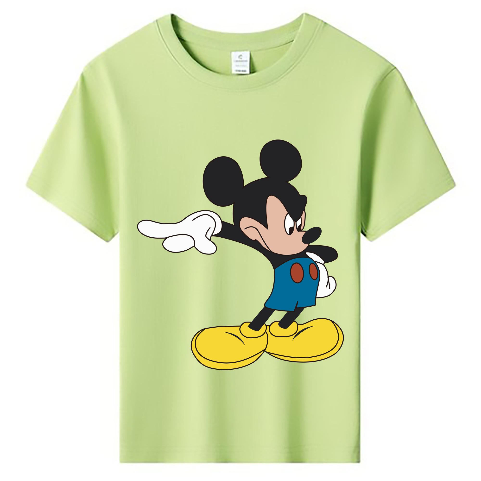 ミッキーマウス Mickey Mouse 綿100％キッズTシャツ（フロントプリント）